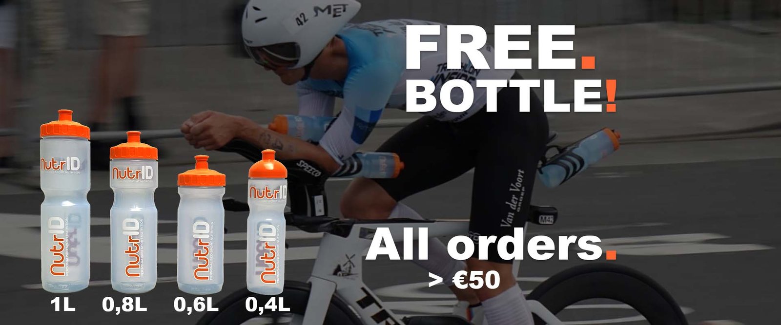 Free bike bottle NutrID 600ml 800ml 1000ml every order