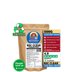 clear whey protein voor duursporters frisse fruitige hersteldrank met eiwit