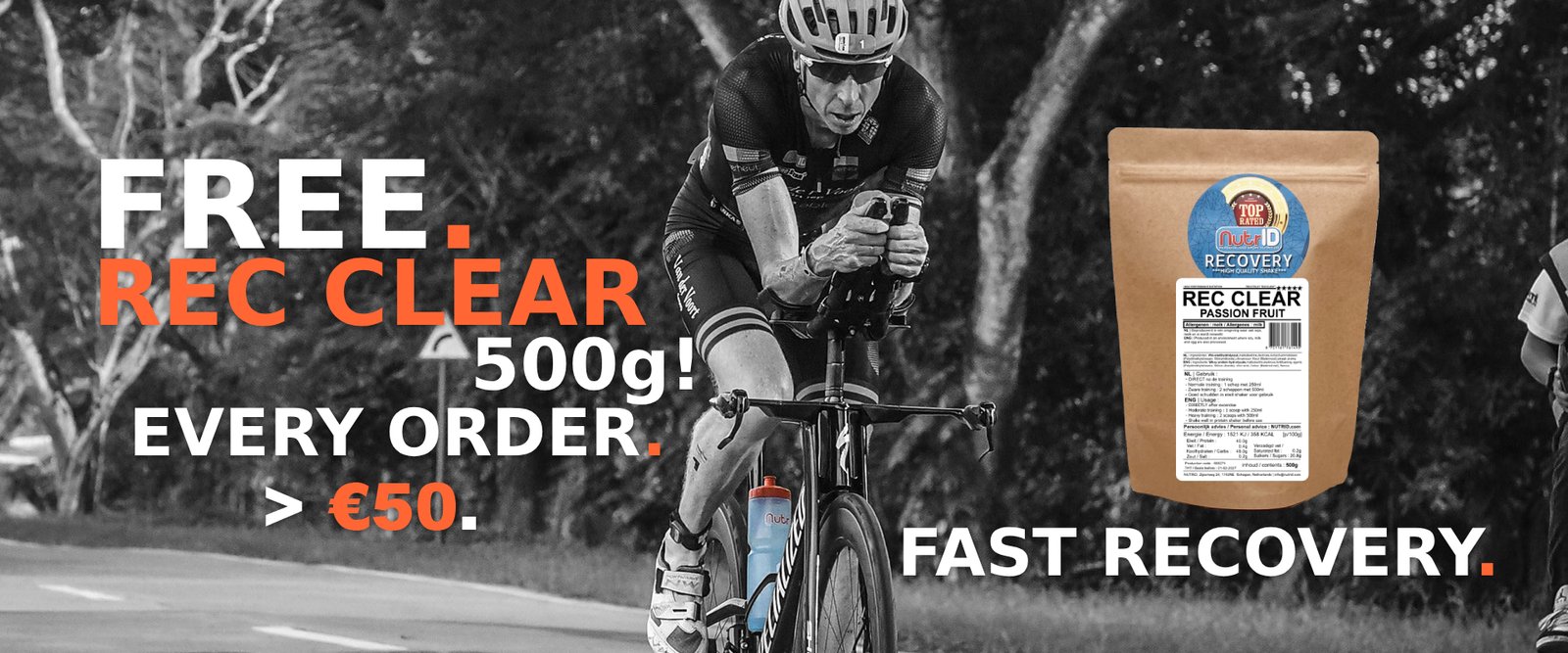 Gratis 500g NUTRiD REC CLEAR bij een bestelling