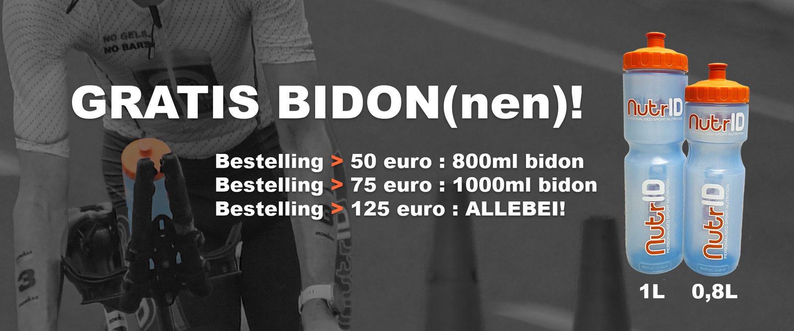 Gratis bidon bij een bestelling! NUTRiD personalised Sport Nutrition. Trustpilot 4.9 out 5. Best sportnutrition available
