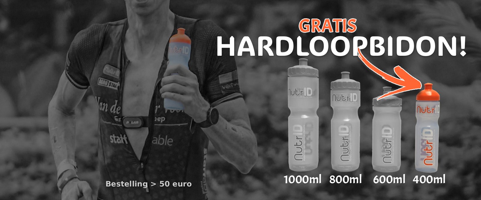 Gratis hardloopbidon bij een bestelling NUTRiD - Personalised Sport Nutrition Gratis hardloopbidon bij een bestelling NUTRiD - Personalised Sport Nutrition